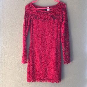 Sexy Red Lace Dress 💃🏼